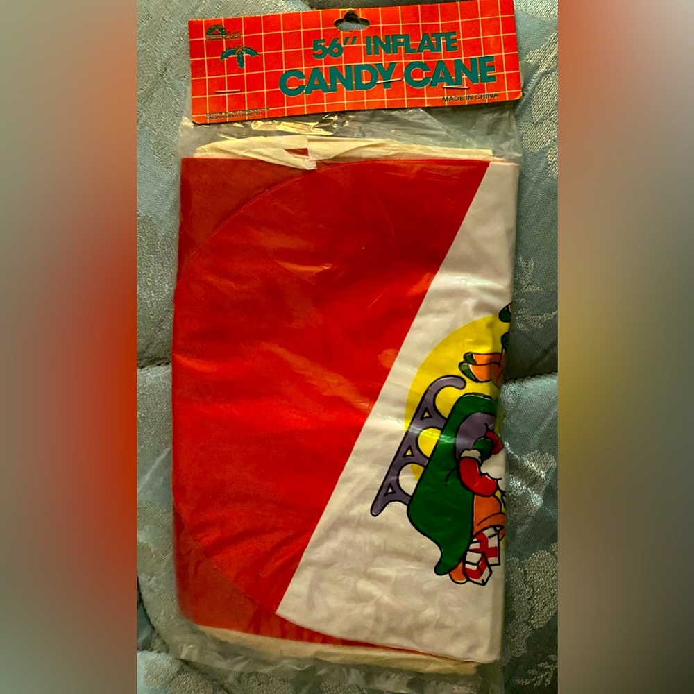 Vintage 56” Candy Cane Christmas oriental trading vintage inflatable OTC Decor